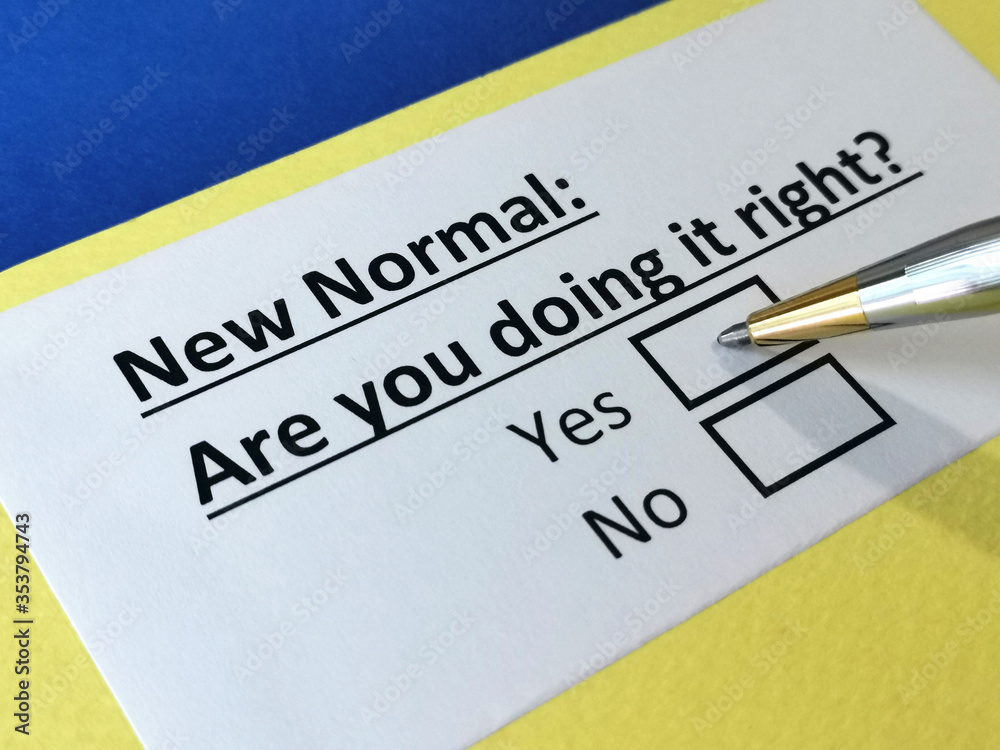 One person is answering question about new normal. One person is answering question about new normal.