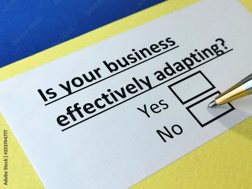 One person is answering question business adaptation. One person is answering question business adaptation.