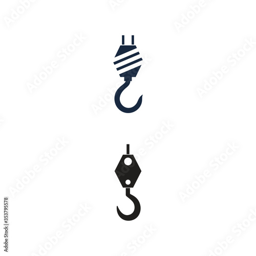 Set of Crane hook logo vector template