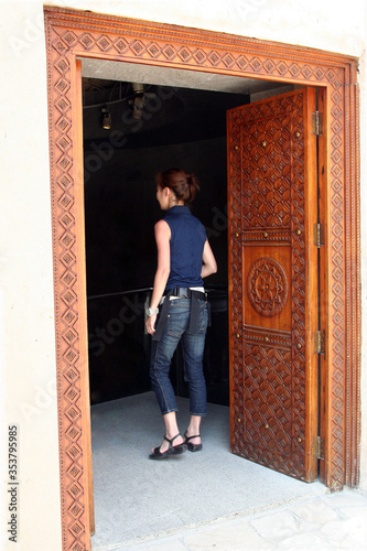 woman in the doorway