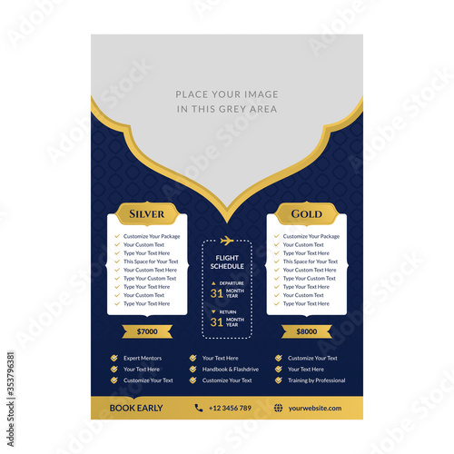 islamic flyer design template vector