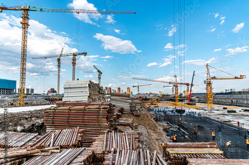 Construction and expansion of the construction site scene in Changchun New District, China