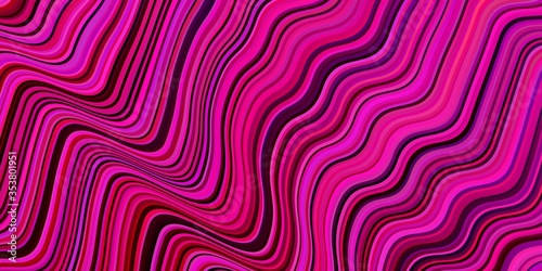 Light Purple, Pink vector backdrop with curved lines.