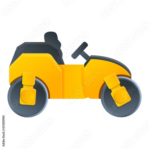 Maintenance road roller icon. Cartoon of maintenance road roller vector icon for web design isolated on white background