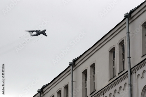 Il-78 air tanker flies over Moscow during a parade dedicated to the 75th anniversary of the Victory in World War II