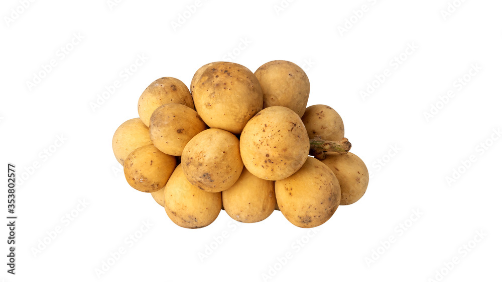 Lansium parasiticum fruit on a white background. Lansium parasiticum fruit on a white background.