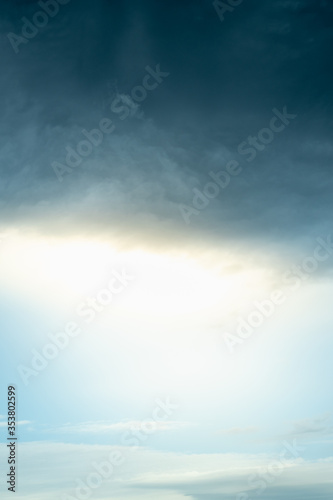 blue sky and grey clouds