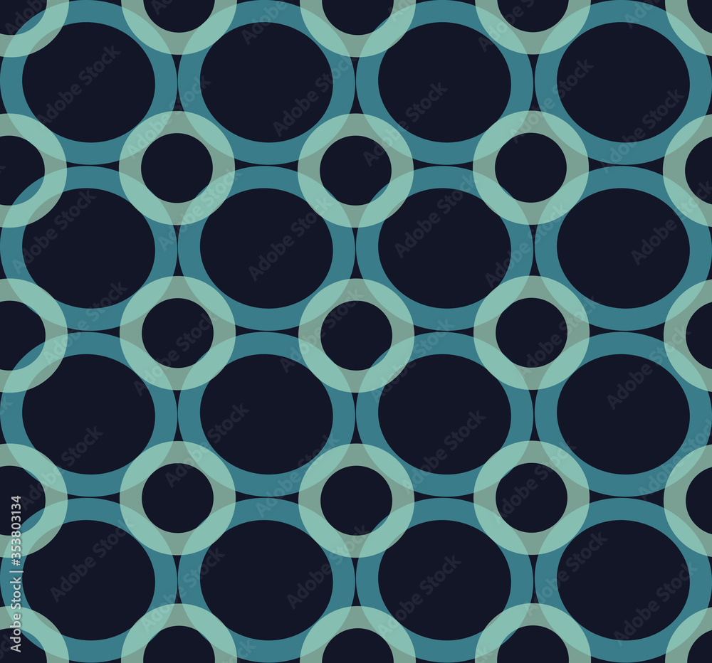 Geometric seamless repeating pattern of rings Geometric seamless repeating pattern of rings