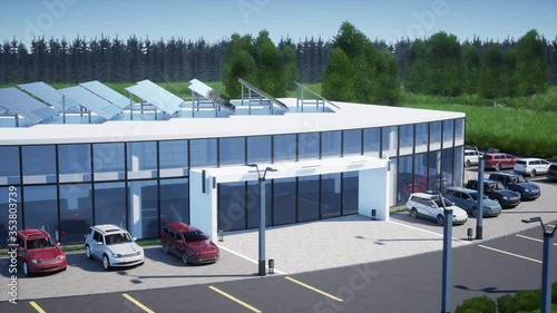 New cars in the Parking lot of dealership