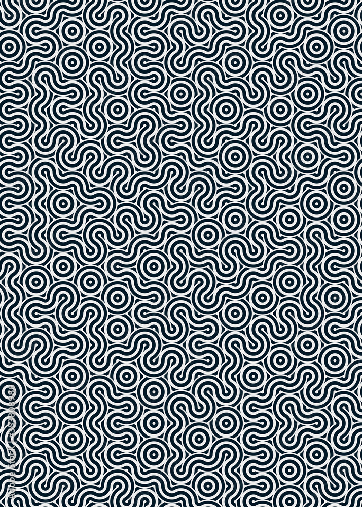 Fototapeta premium Colour Hehagon Tile Connection art background design illustration