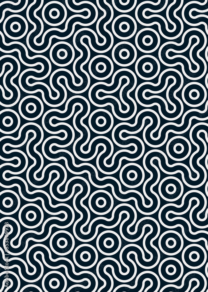 Fototapeta premium Colour Hehagon Tile Connection art background design illustration