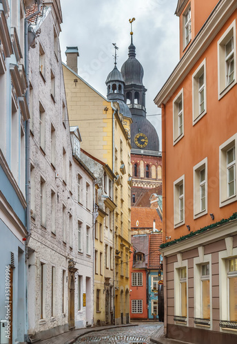 Street in Riga old town, Latvia