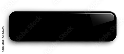 Black Button 3D Clipart Image