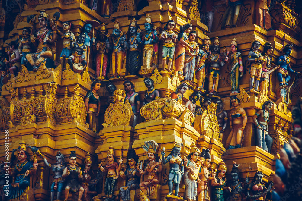 Religious symbolic gods from Hindu Temple in Sri Lanka