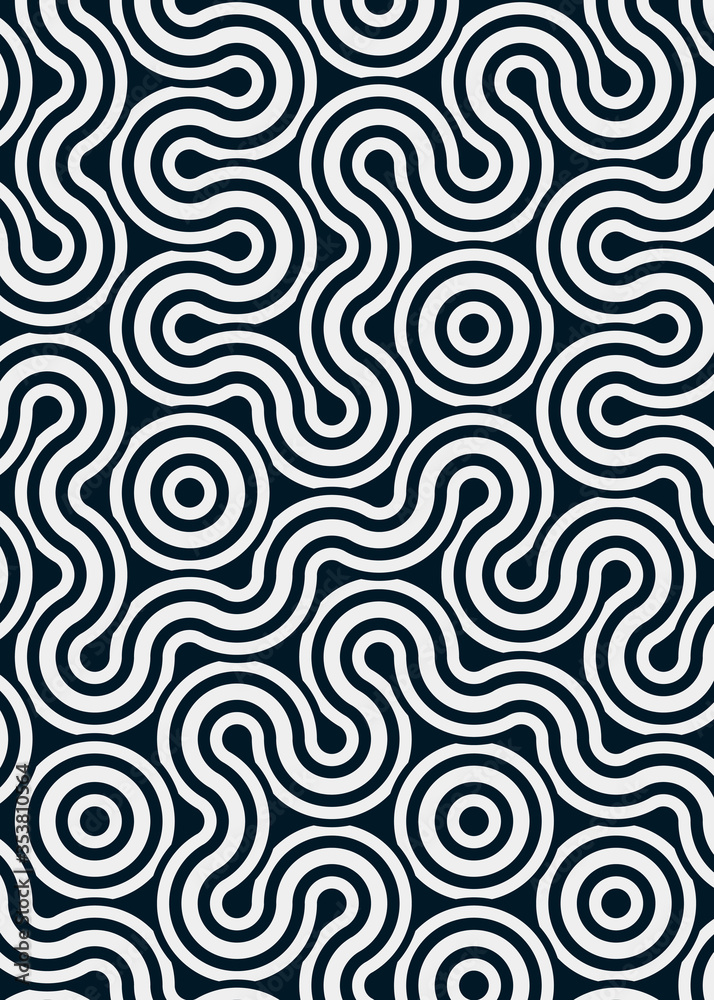 Fototapeta premium Colour Hehagon Tile Connection art background design illustration