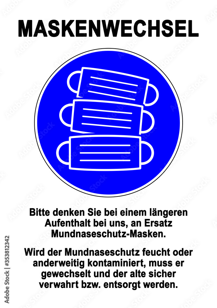 ds247 DiskretionSchild - Infektionsschutz, Hygieneregel für Besucher / Gäste. - Hygienemassnahme - Ersatz Mundnaseschutz Masken / Maskenwechsel - Vorlage - Aushang / Druckvorlage DIN A2 A3 A4 - g9693 ds247 DiskretionSchild - Infektionsschutz, Hygieneregel für Besucher / Gäste. - Hygienemassnahme - Ersatz Mundnaseschutz Masken / Maskenwechsel - Vorlage - Aushang / Druckvorlage DIN A2 A3 A4 - g9693