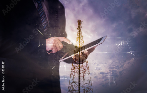 cell tower with digital signal
