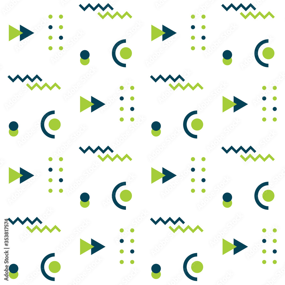 Geometric seamless pattern. Abstract geometric background with circles, dots, triangles, zig zag. Repeating texture. Vector illustration. Geometric seamless pattern. Abstract geometric background with circles, dots, triangles, zig zag. Repeating texture. Vector illustration.