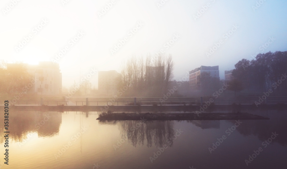hazy and pearly winter sunrise hazy and pearly winter sunrise