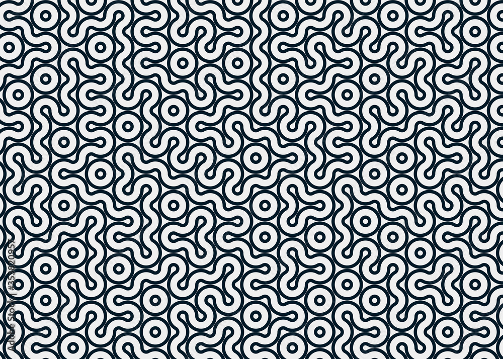 Fototapeta Colour Hehagon Tile Connection art background design illustration