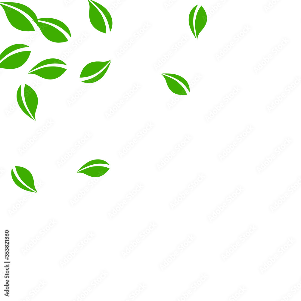 Falling green leaves. Fresh tea neat leaves flying Falling green leaves. Fresh tea neat leaves flying
