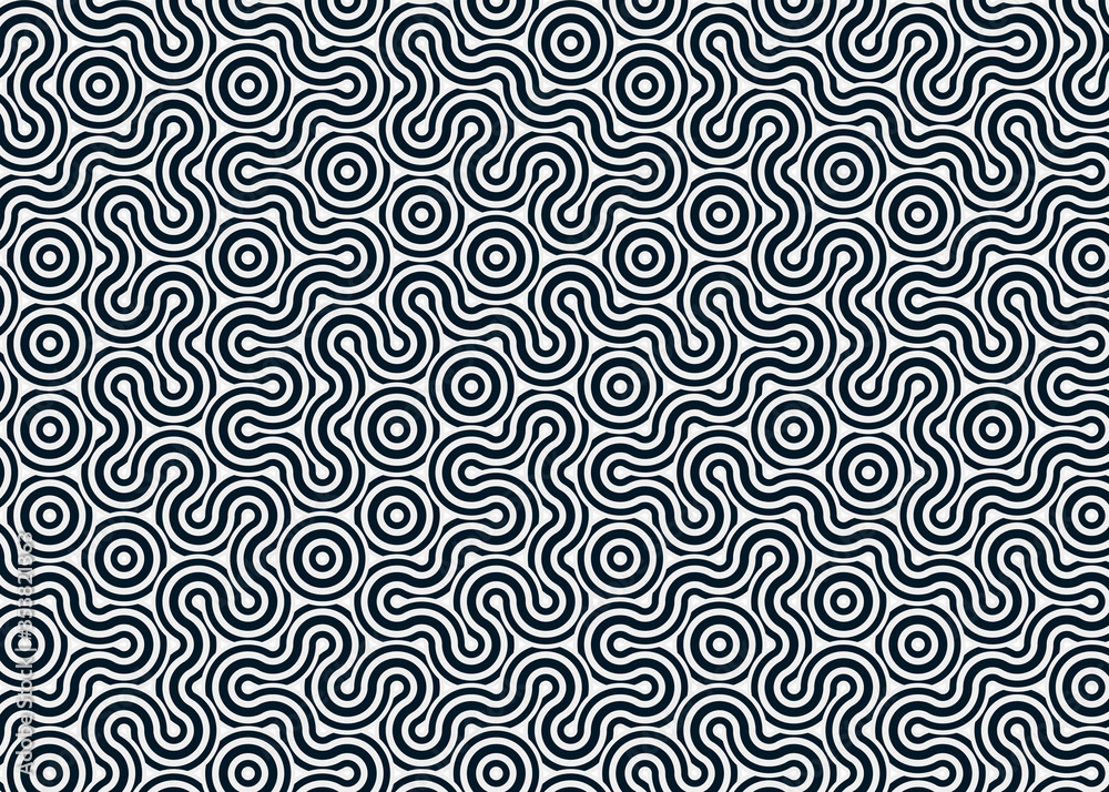 Fototapeta premium Colour Hehagon Tile Connection art background design illustration