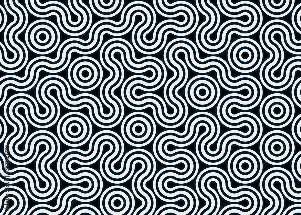 Fototapeta premium Colour Hehagon Tile Connection art background design illustration