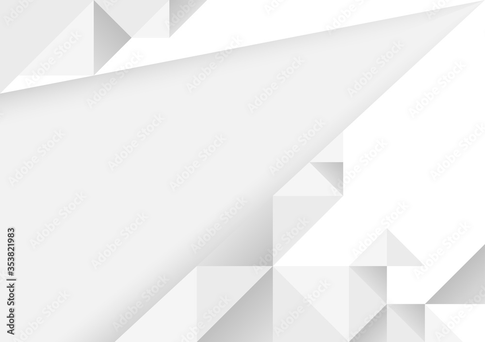 Abstract background white color geometric triangle shape. Graphic banner and advertising design layout. Abstract background white color geometric triangle shape. Graphic banner and advertising design layout.