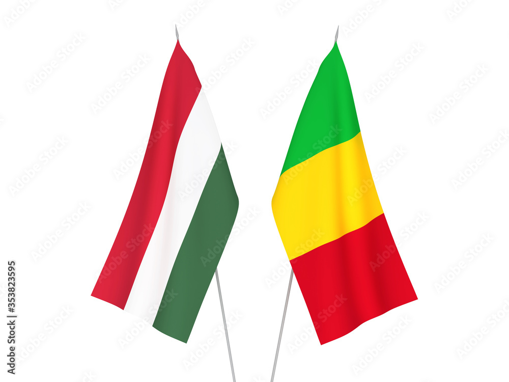 Mali and Hungary flags Mali and Hungary flags