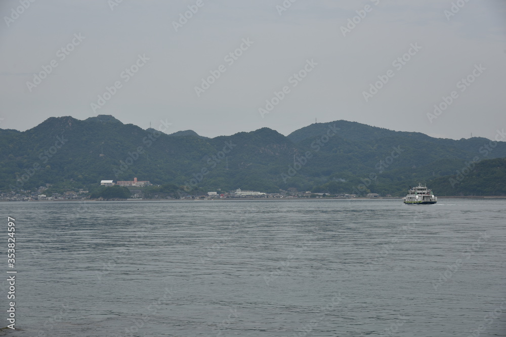 Obraz premium 日本の広島県の大久野島の美しい海