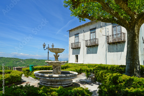 The public garden of Montefusco, an old town in the province of Avellino