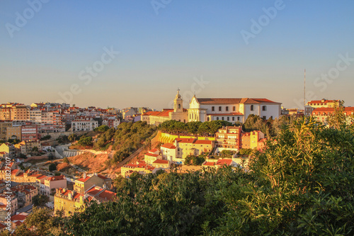 View of Lisbon from a view point at dusk © AventuraSur