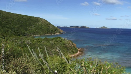 Tropical caribbean island aerial perspective virgin islands photo