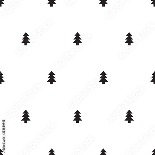 Tiny trees on white background