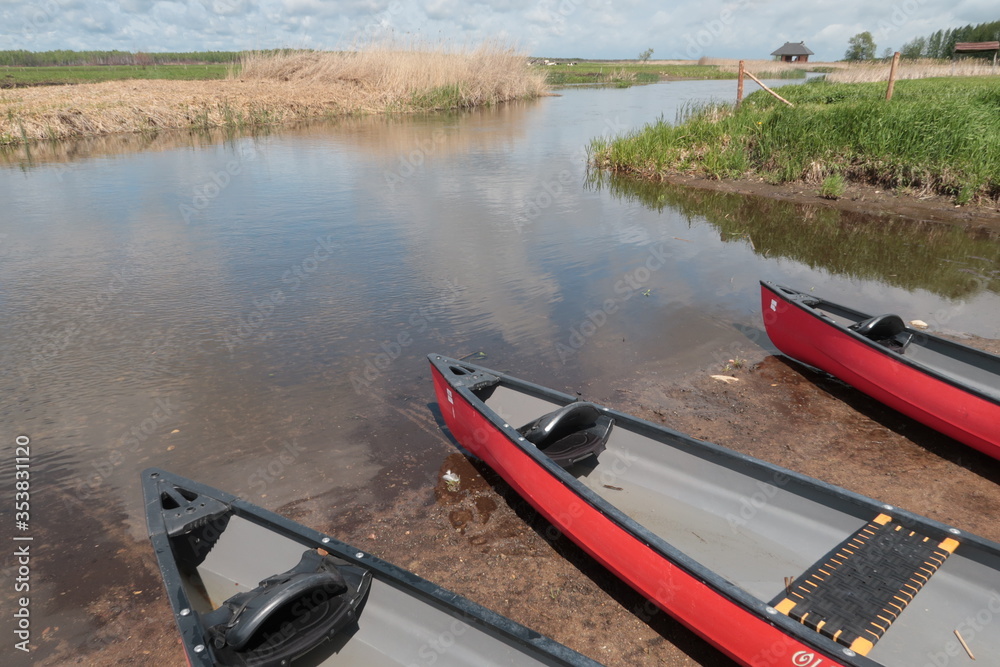 Beautiful landscapes of the Biebrza river in Poland Beautiful landscapes of the Biebrza river in Poland