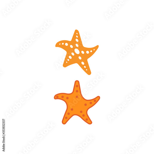 Star Fish Logo Template vector