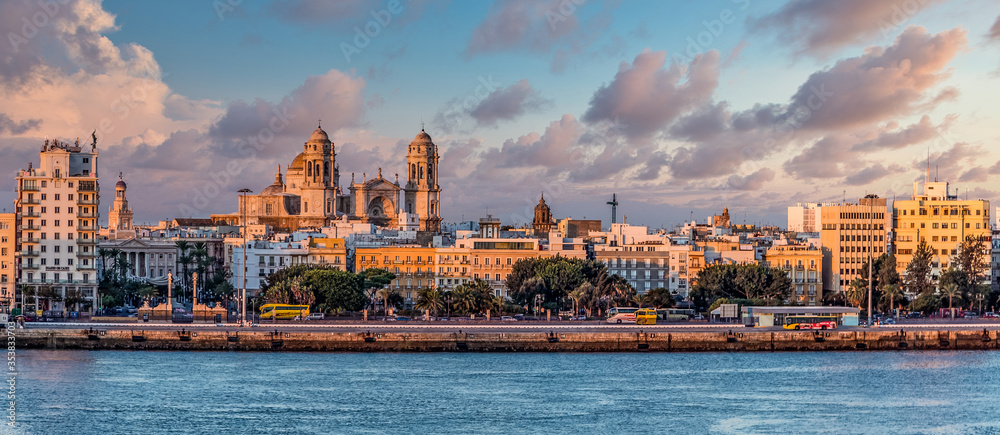 Early Morning in Cadiz from the Sea