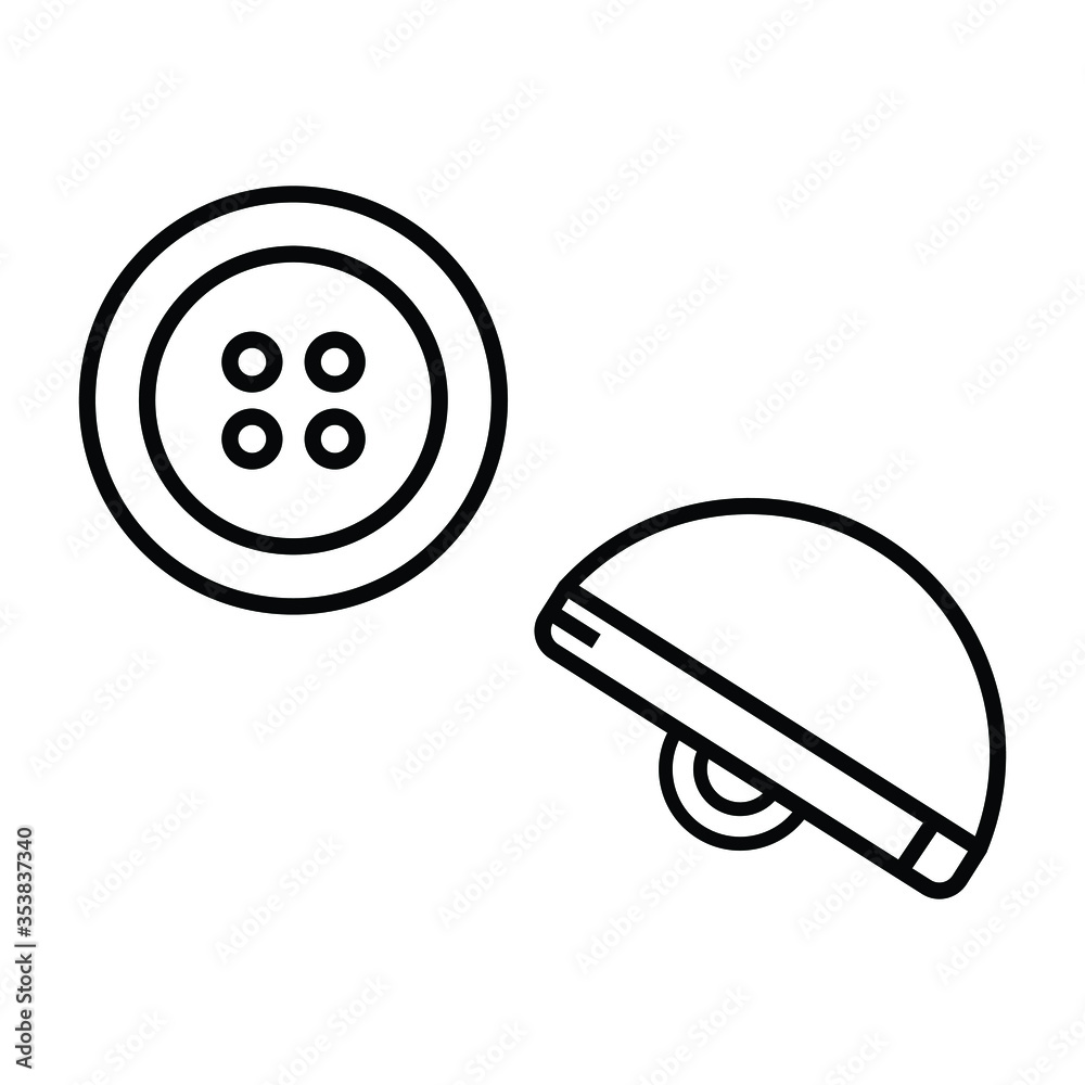 Clothing for fashion fastener button flat icon