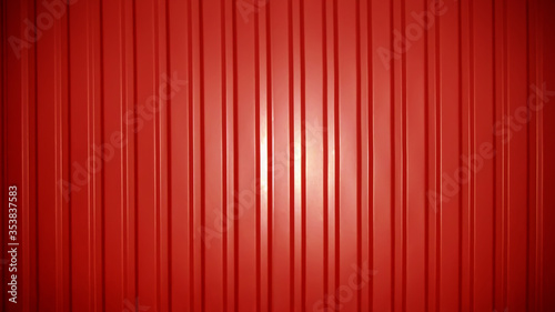 Background of red corrugated metal sheet