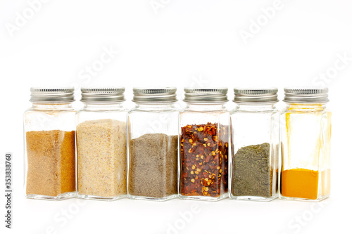 Glass jars for spices