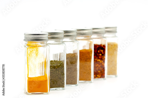 Glass jars for spices