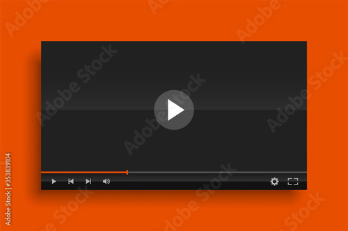 glossy modern video player template mockup template