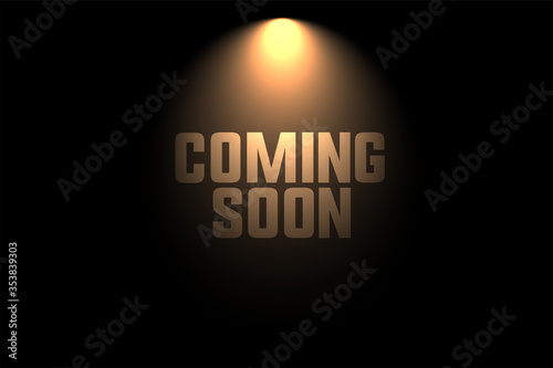 coming soon background with spot light design