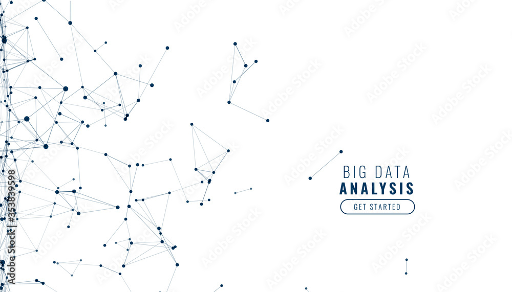 white background with digital technology network mesh lines Stock ...