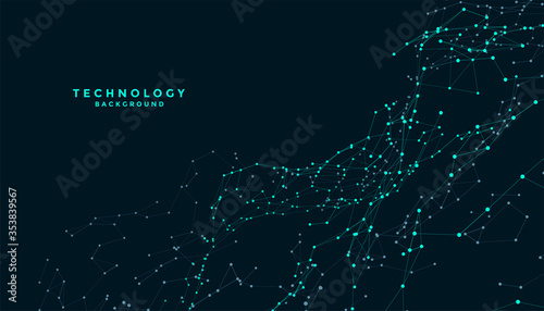 technology connecting lines mesh digital background design