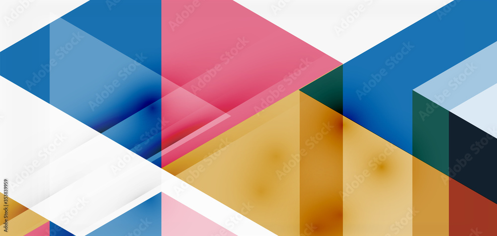 Geometric abstract background, mosaic triangle and hexagon shapes. Trendy abstract layout template for business or technology presentation, internet poster or web brochure cover, wallpaper Geometric abstract background, mosaic triangle and hexagon shapes. Trendy abstract layout template for business or technology presentation, internet poster or web brochure cover, wallpaper