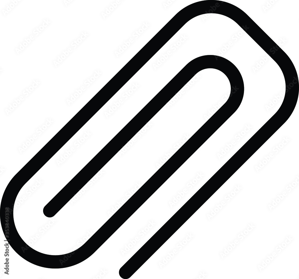 paperclip icon stroke isolated vector illustration paperclip icon stroke isolated vector illustration