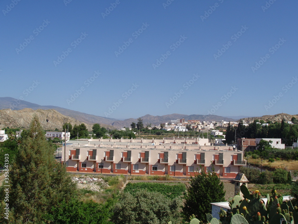 Vistas del pueblo de Alhabia en Almería.