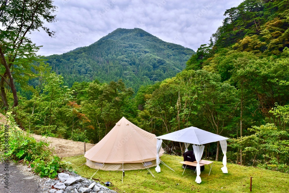 Glamorous camping in Japan.