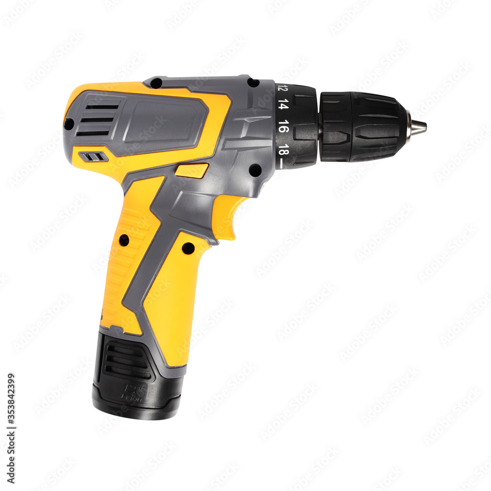 Cordless Powered Screwdriver. Isolated with clipping path. Cordless Powered Screwdriver. Isolated with clipping path.